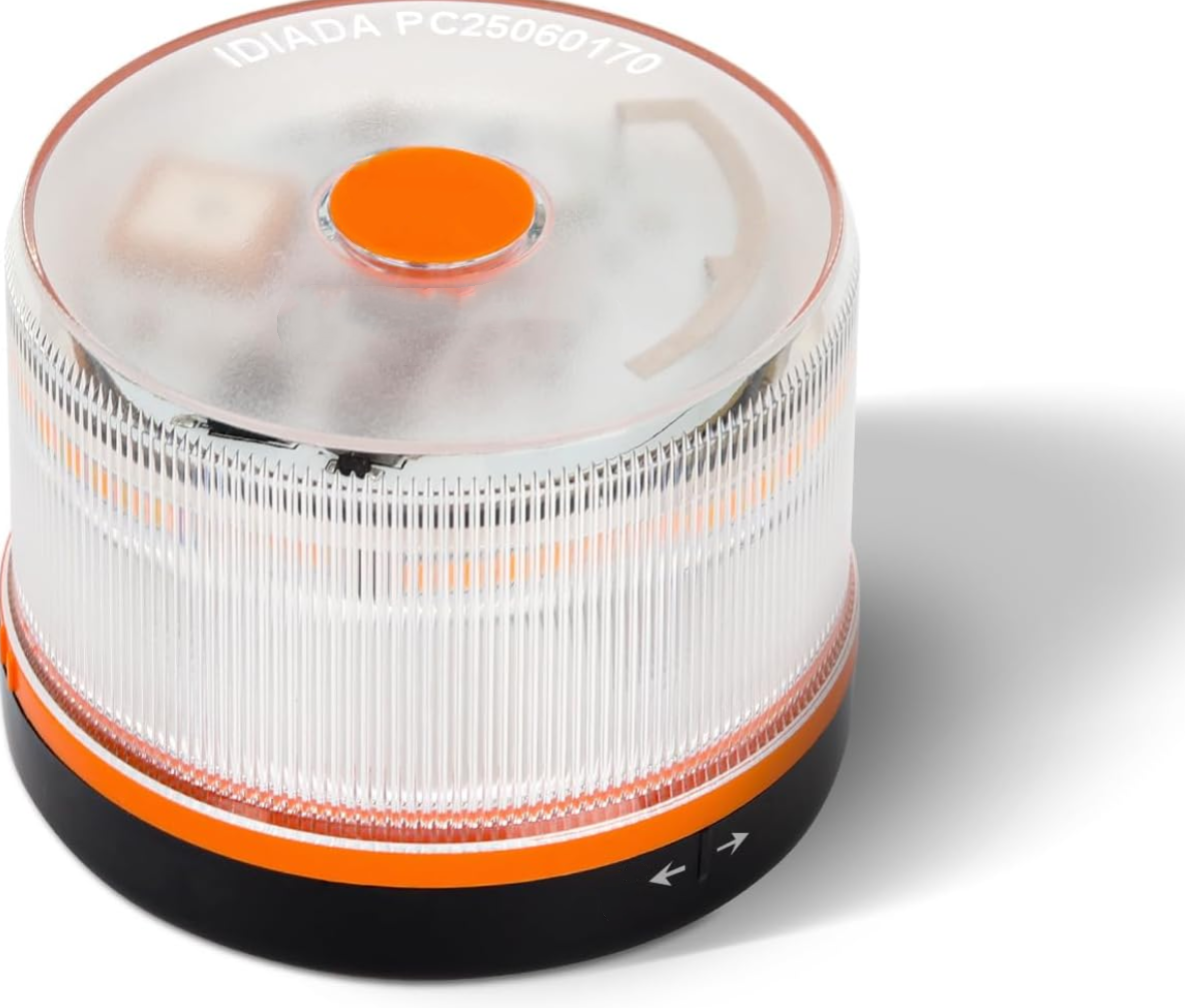 DarkFairy Luz de Emergencia V16 Aprobada por la DGT con Geolocalización 3.0 – Señalización de Ubicación para Automóviles, Plan de Datos Incluido – Base Magnética IP54 – Cumple con la Normativa 2026.