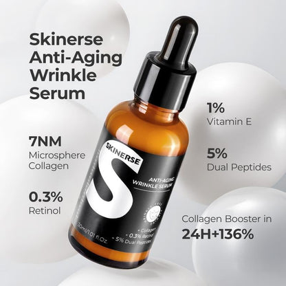 🏆Flash Sale⚡ 50K+ SOLD! Almost Gone-💥- Retinol & Peptide Anti-Aging Wrinkle Serum, Brightening Serum for Fine Lines